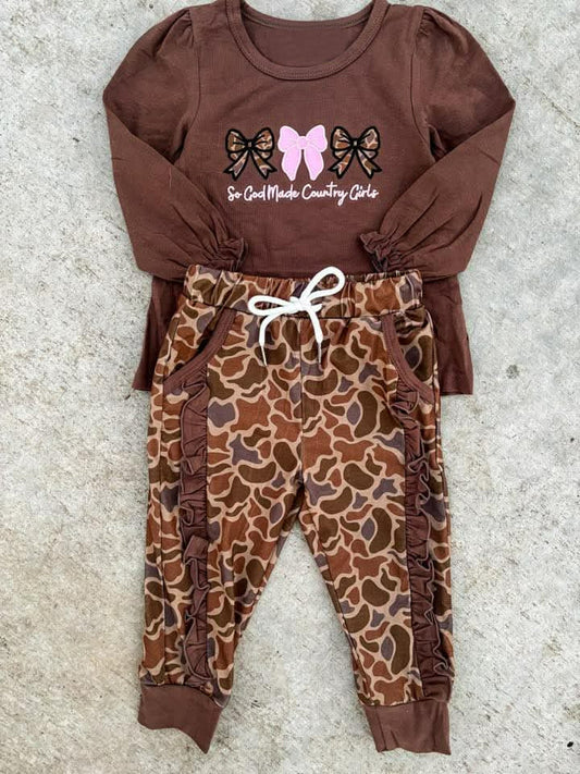 11.29 MOQ:5pcs GLP3206 pre-order toddler girl clothes country girl winter set