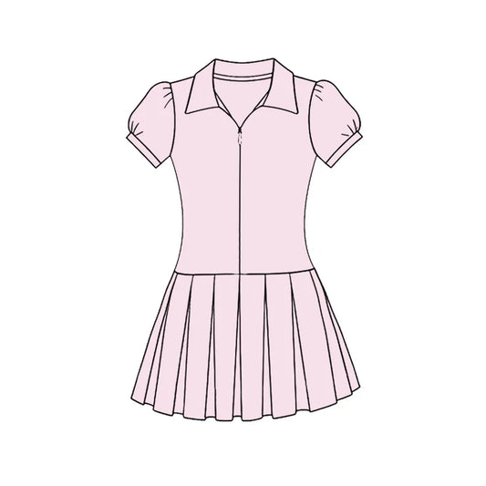 11.25 MOQ:5pcs GSD3210 pre-order toddler clothes pink girl yoga summer dress