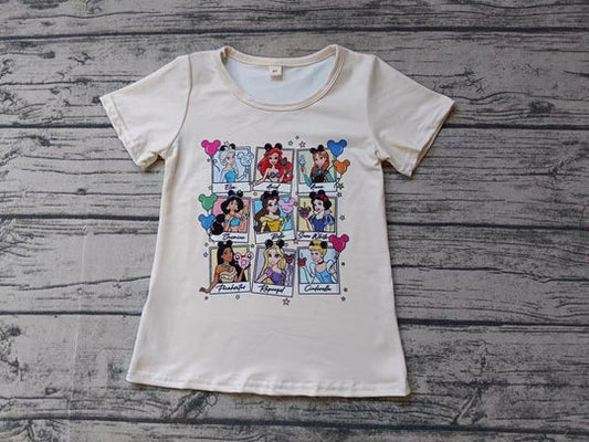 12.17 Custom order MOQ 3pcs each design baby girl clothes princess girl summer tshirt top