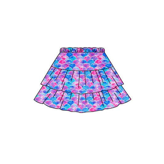 11.14 MOQ：5pcs GLK0190 pre-order baby girls clothes fish scales girl shots skirt