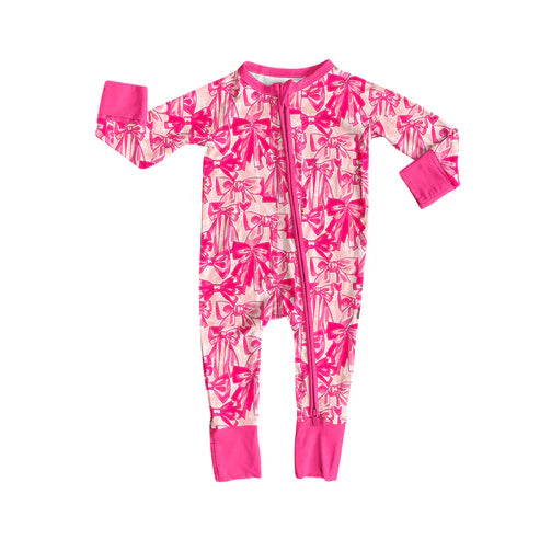 6.28 no moq LR2365 pre-order baby girl clothes bow pink long sleeve romper
