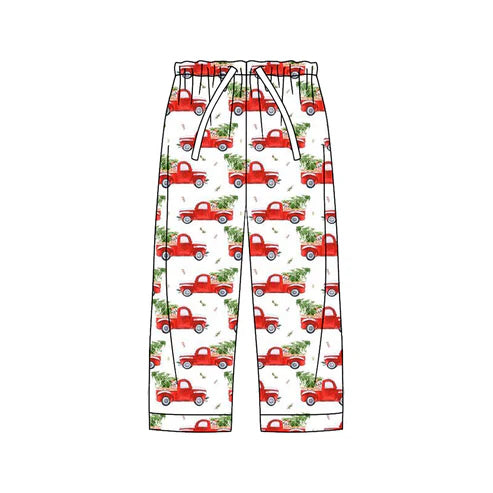 6.27 P0788 Adult Women Car Trees Plaid Flame Pants Preorder
