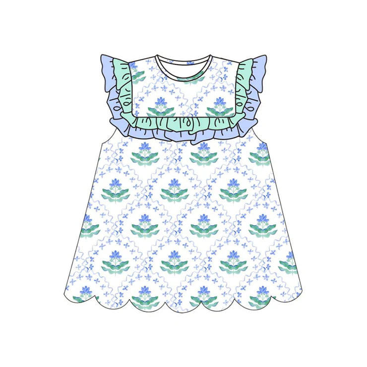 11.29 MOQ:5pcs GSD3247 pre-order toddler girl clothes floral girl girl summer dress