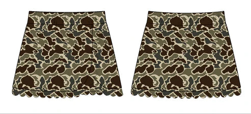 11.3 GLK0178 Baby Girls Dark Khaki Camo Southern Yoga Skirts Bottom Preorder