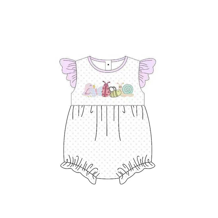 12.1 MOQ:5pcs SR3667 pre-order baby girl clothes snails girl summer bubble