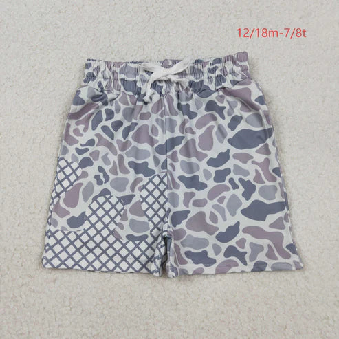 10.30 SS0647 Baby Boys Grey Camo Drip Team Shorts Bottom