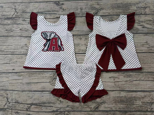 12.17 Custom order MOQ:3pcs each design baby girl clothes state girl summer shorts set 500