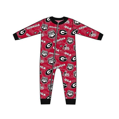 4.28  Preorder Moq 3 Baby Kids Team Ge Long Sleeve Zip Rompers