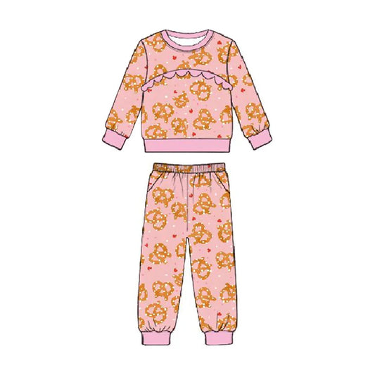 12.4 MOQ:5pcs GLP3217 pre-order toddler girl clothes love print girl Valentine set