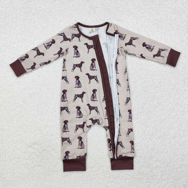 3.13 LR1759 RTS baby boy clothes hunting dog boy winter romper-bamboo