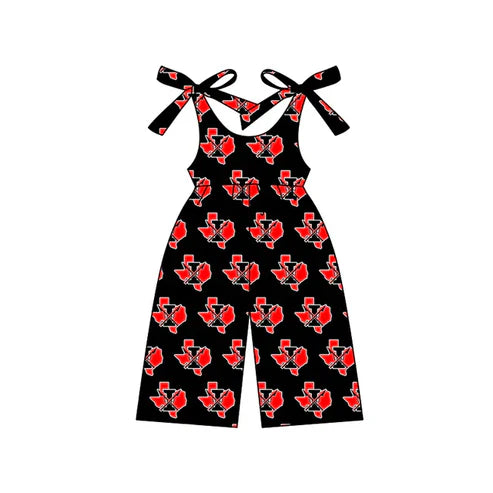 8.9 Custom Moq 5 Baby Girls Black Strap I Plaid Team Jumpsuits