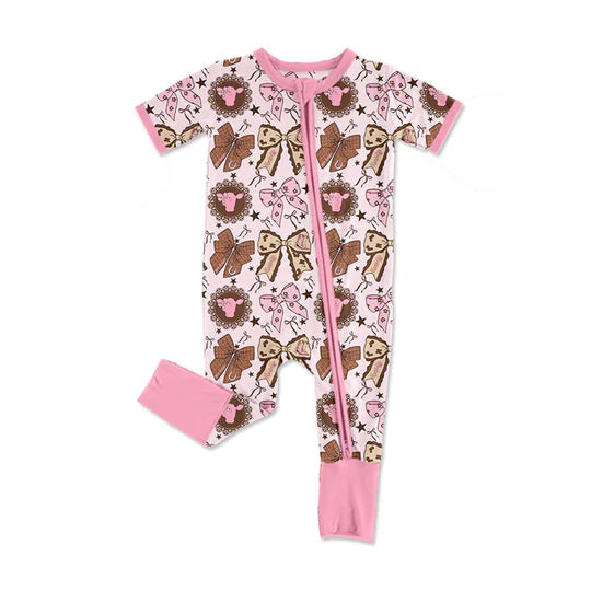 12.15 MOQ:5pcs SR3763 pre-order baby girl clothes bows print toddler girl summer romper
