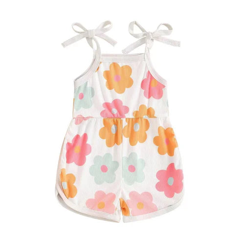 6.30 no moq SR3102 PRE-ORDER baby girls clothes floral suspender jumpsuit