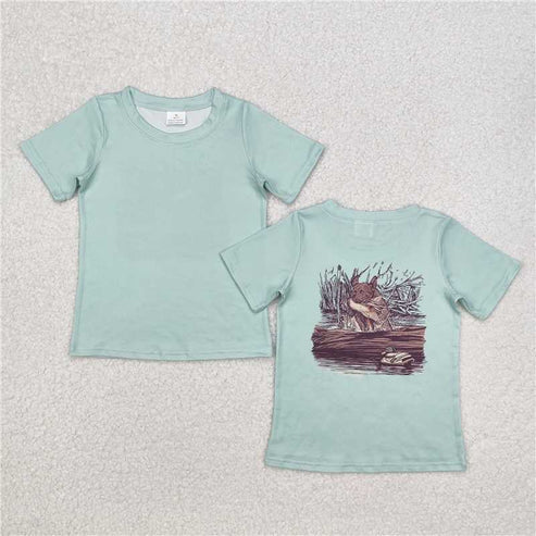 3.19 Sibling Baby Boys 5 Back Prints Hunting Short Sleeve Tee Shirts Tops