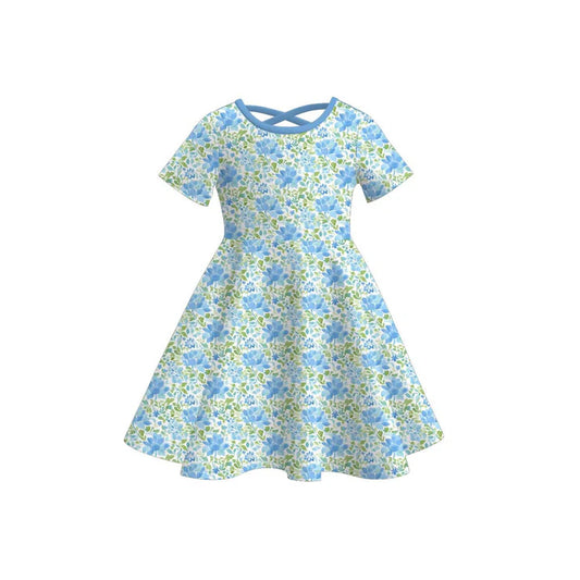 12.1 MOQ:5pcs GSD3266 pre-order toddler girl clothes floral girl summer dress