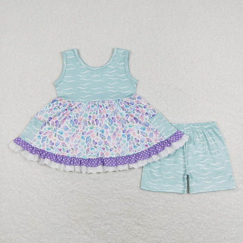 6.17 GSSO0404 starfish shell wavy line pocket lace sleeveless suit