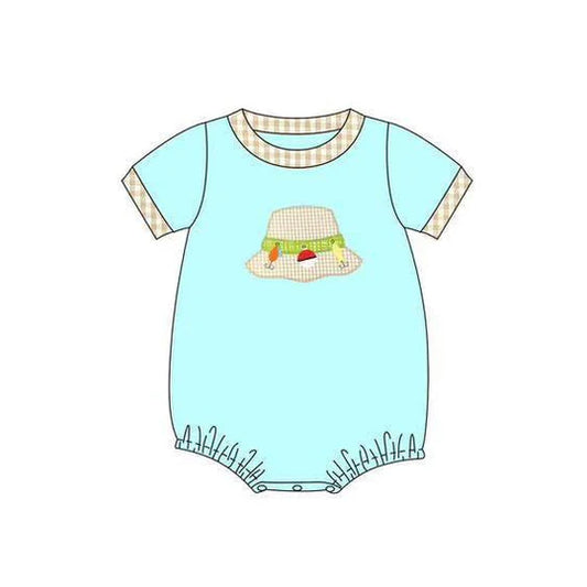 12.15 MOQ:5pcs SR3749 pre-order baby boy clothes fishing print toddler boy summer bubble