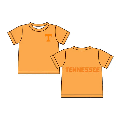 6.25 Custom Moq 3 Baby Boys Orange Short Sleeves T Tennessee Team Tee Shirts Top