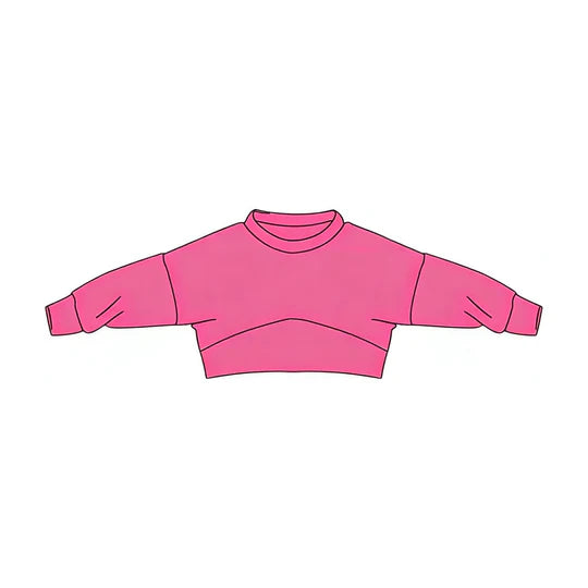 12.11 MOQ：5pcs GT1557 pre-order baby girl clothes pink girl winter top