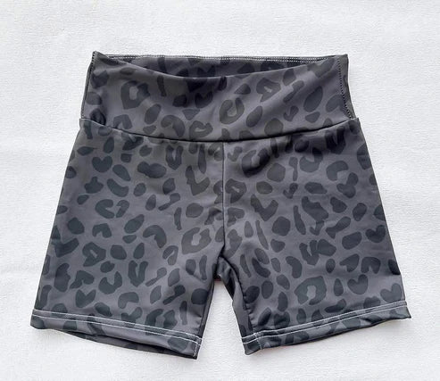 4.11 SS0539 Baby Girls Gray Leopard Biking Shorts Bottoms Preorder