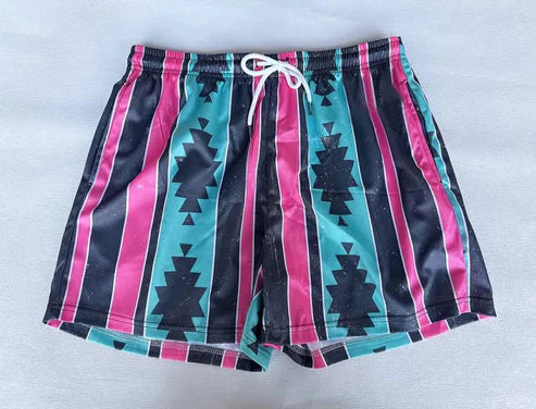 4.12  S0548 Baby Boys Aztec Stripe Swimming Trunks Summer Shorts Preorder