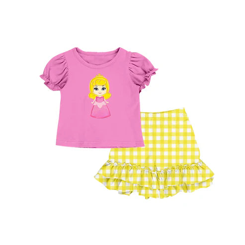 6.23 Custom Moq 3 Baby Girls Princess Tee 7 Shirt Ruffle Shorts Clothes Sets
