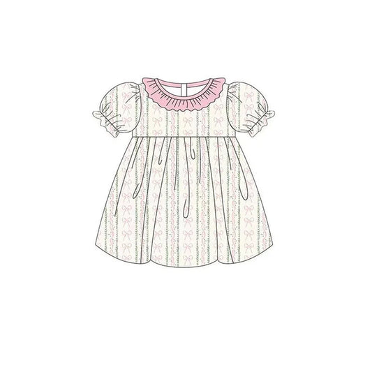 11.29 MOQ:5pcs GSD3244 pre-order toddler girl clothes bows girl girl summer dress
