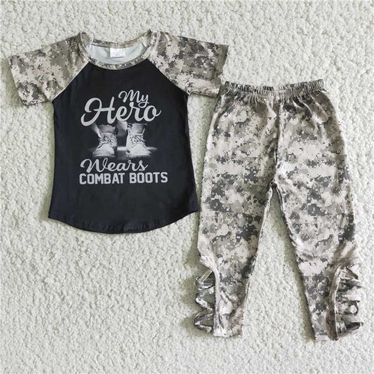 5.22 B11-24 COMBAT BOOTS GRAY SHORT SLEEVE LEGGING CAMO