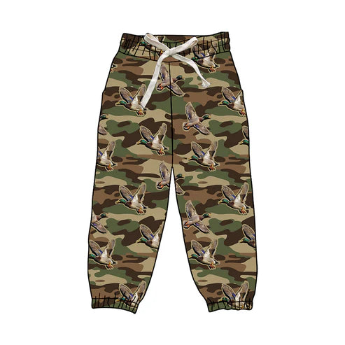 9.2  P0837 Adult Women Olive Brown Camo Ducks Yoga Jogger Bottom Preorder