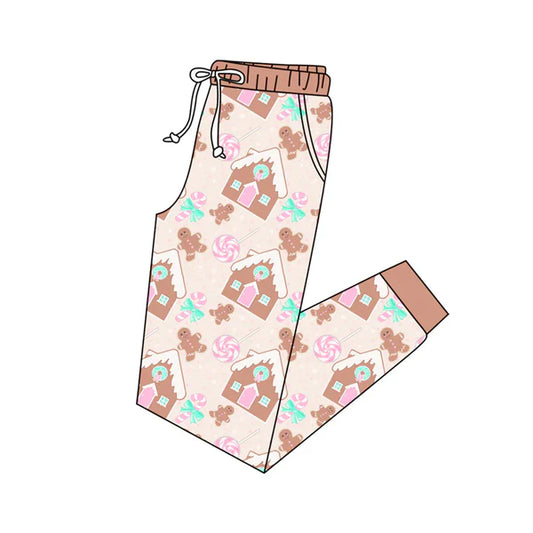 6.10 Custom Moq 3 Adult Women Christmas Gingerbread House Jogger Pants