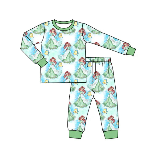 6.24 Custom Moq 3 Baby Girls Princess 9 Pants Pajamas Clothes Setsets(副本)