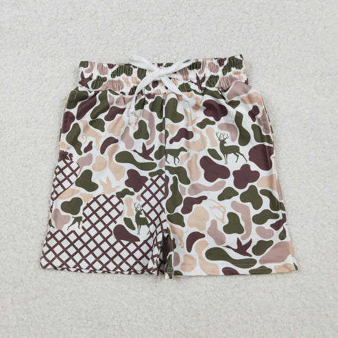 10.25 SS0652 Baby Boys Dog Duck Deer Camo Drip Team Shorts Bottom