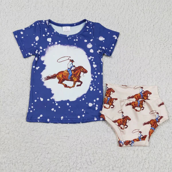 GBO0064 Baby Rodeo Horse Bummies Outfit