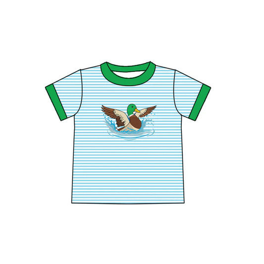 11.11 MOQ：5pcs BT1538 pre-order toddler boy clothes mallard boy summer top shirt