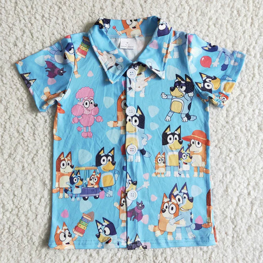 B14-27 Boy Blue Dog Shirt