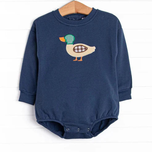7.30 LR2436 Baby Boys Navy Long Sleeves Ducks Rompers Preorder