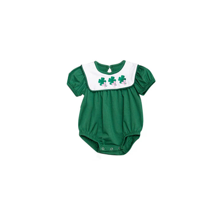 11.19 MOQ:5pcs SR3538 pre-order baby girl clothes lucky girl St. Patrick summer bubble
