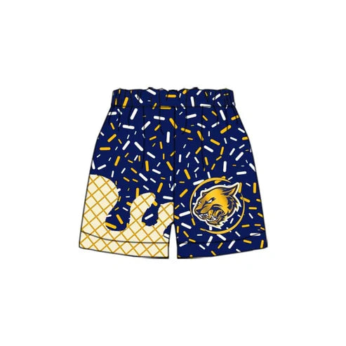 4.30 Custom Baby Boys Navy Tiger Team Shorts Bottoms(moq 3)