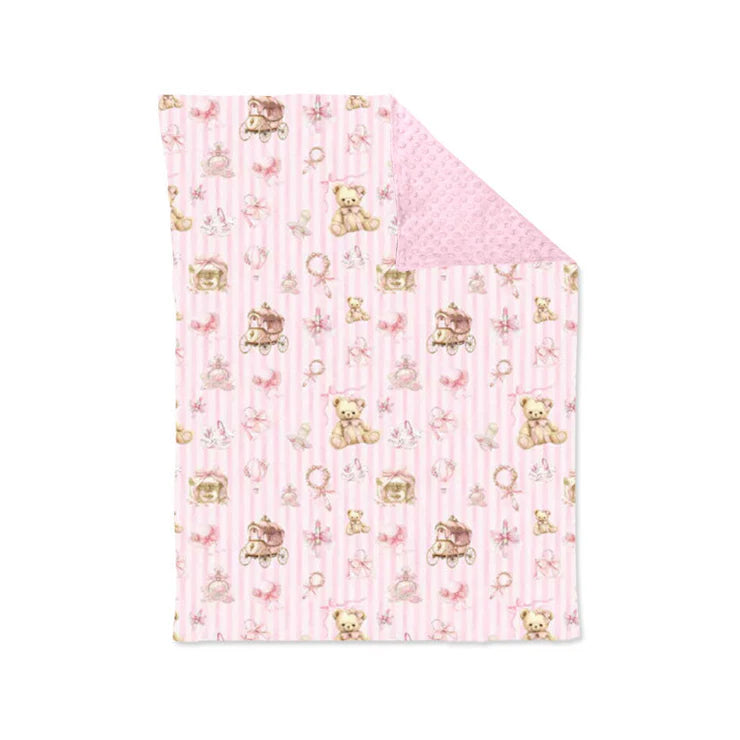12.4 MOQ:5pcs BL0237 pre-order baby bear print baby girl blanket