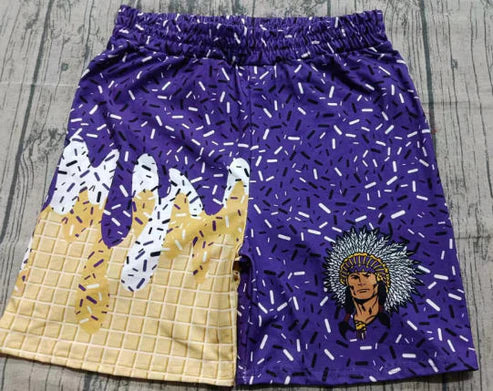 10.11 Custom Moq 8 Baby Boys Purple Drip Sprinkles Team Shorts Bottom