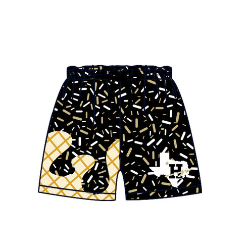7.5 Custom Moq 3 Baby Boys Black Haskell Sprinkles Team Sports Shorts