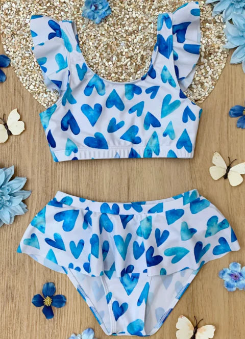5.12 Girls heart swimsuit set