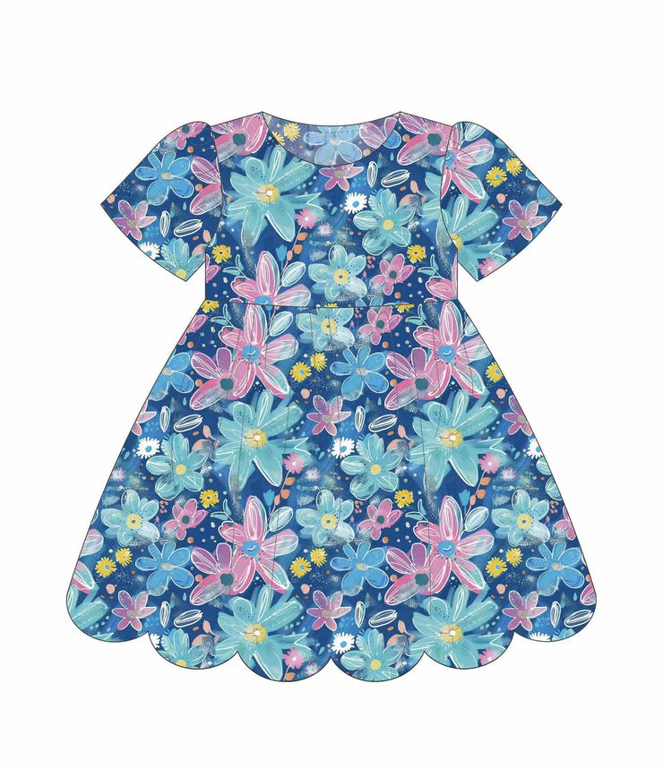 11.24 MOQ:5pcs GSD3175 pre-order toddler girl clothes floral girl summer dress