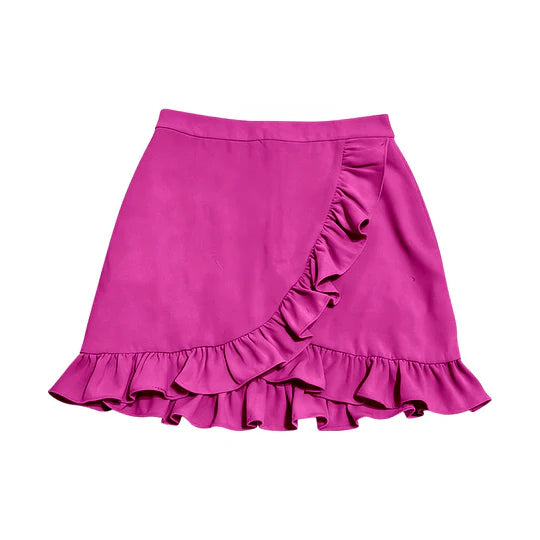 12.24 MOQ：5pcs GLK0223 pre-order baby girls clothes pink print girl yoga shots skirt