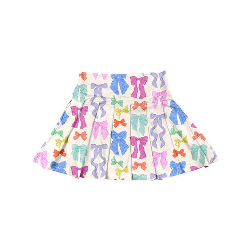 7.1 no moq GLK0119 pre-order baby girls clothes yoga bow purple Skirts dress（副本）