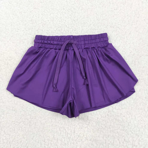 5.21 SS0602 Baby Girls Purple Yoga Shorts Bottoms