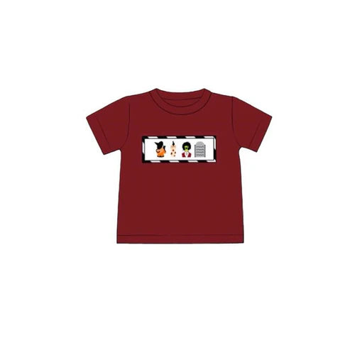 5.19 BT1249 Baby Boys Red Short Sleeves Candles Tee Shirts Top Preorder