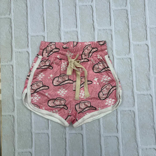 9.3 SS0086 Baby Girls Western Pink Hats Sports Summer Shorts