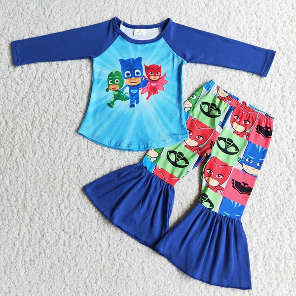 6 C9-3 Girl Blue Cartoon Bell Outfit