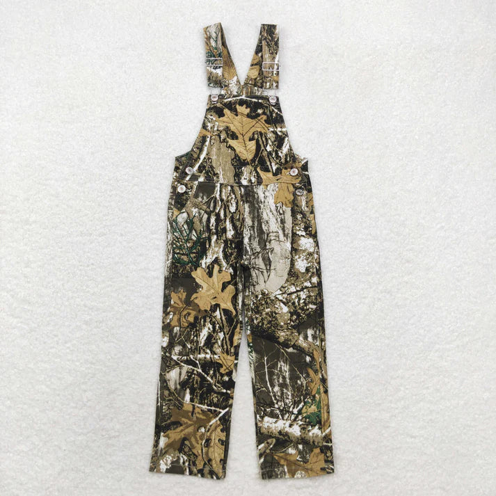 L-3.7 P0533 Leaf twig camo strap denim pants